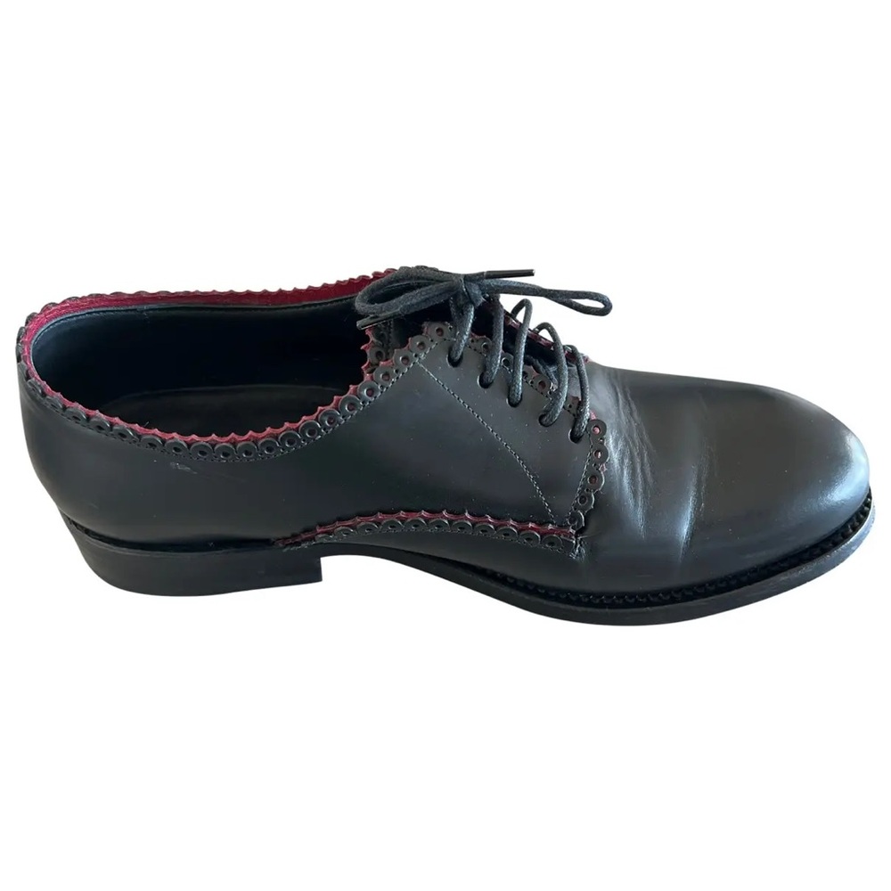 ALAIA black flat lace-up derby shoes, size 40